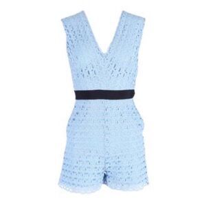 Sandro Light Blue Lace Romper